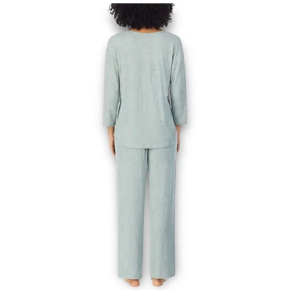 NWT Midnight by Carole Hochman Ribbed Lounge Set Sage XXL - Picture 4 of 4